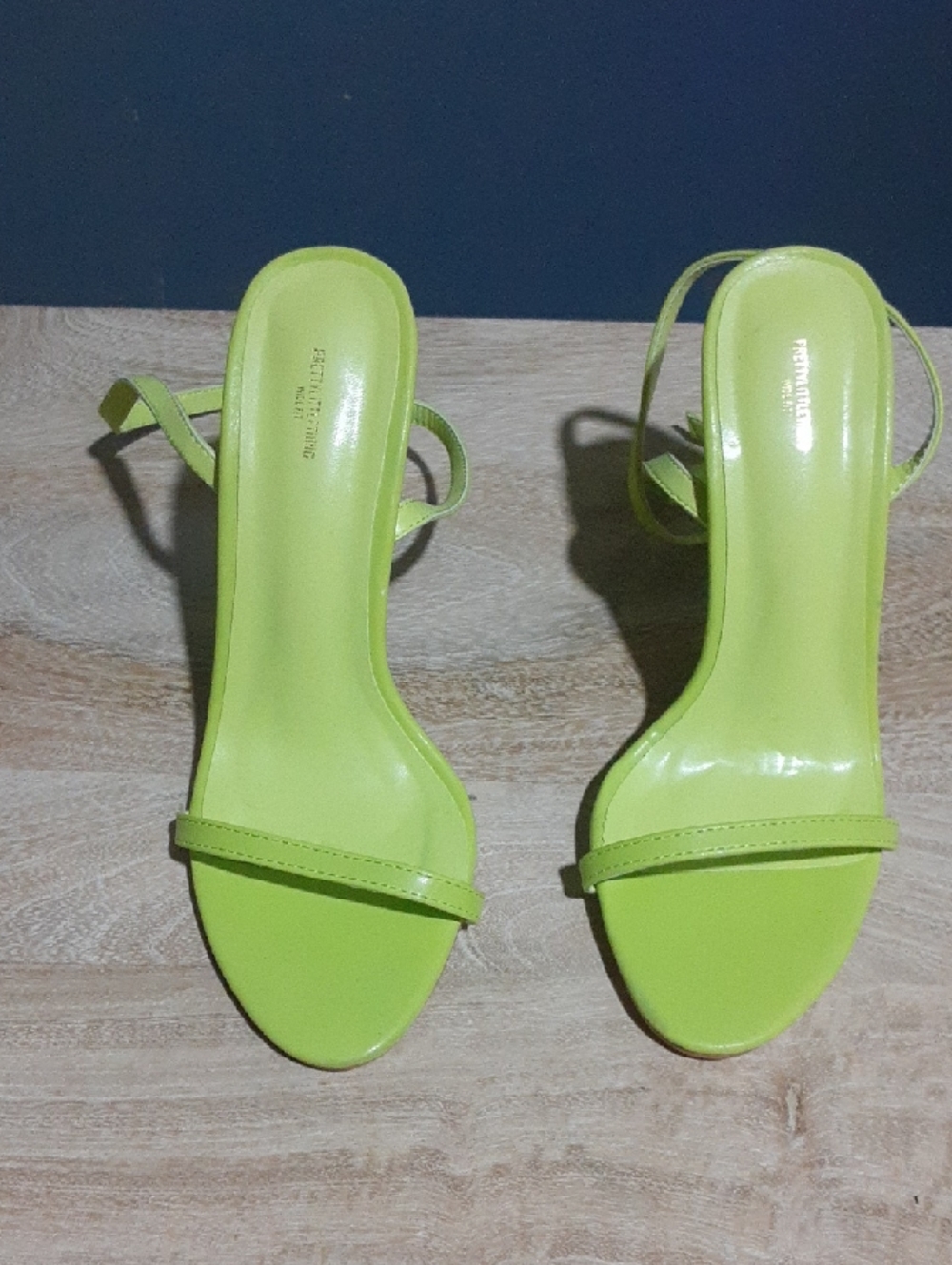 PrettyLittleThing Neon Lime Strappy Block-Heel Sandals - Women